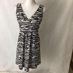 Jude Connally Brittany Dress Zebra Stripe M